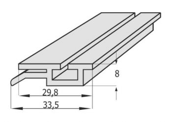 E-756-87 PLASTİK INOX KAPI CONTA KENAR PROFİLİ