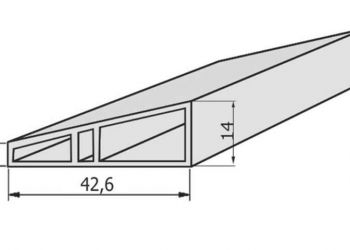 E-756-D PLASTİK VİTRİN KAPI KENAR PROFİLİ