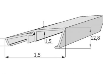 E-756-L PLASTİK VİTRİN KAPI KENAR PROFİLİ-ALTI AÇIK
